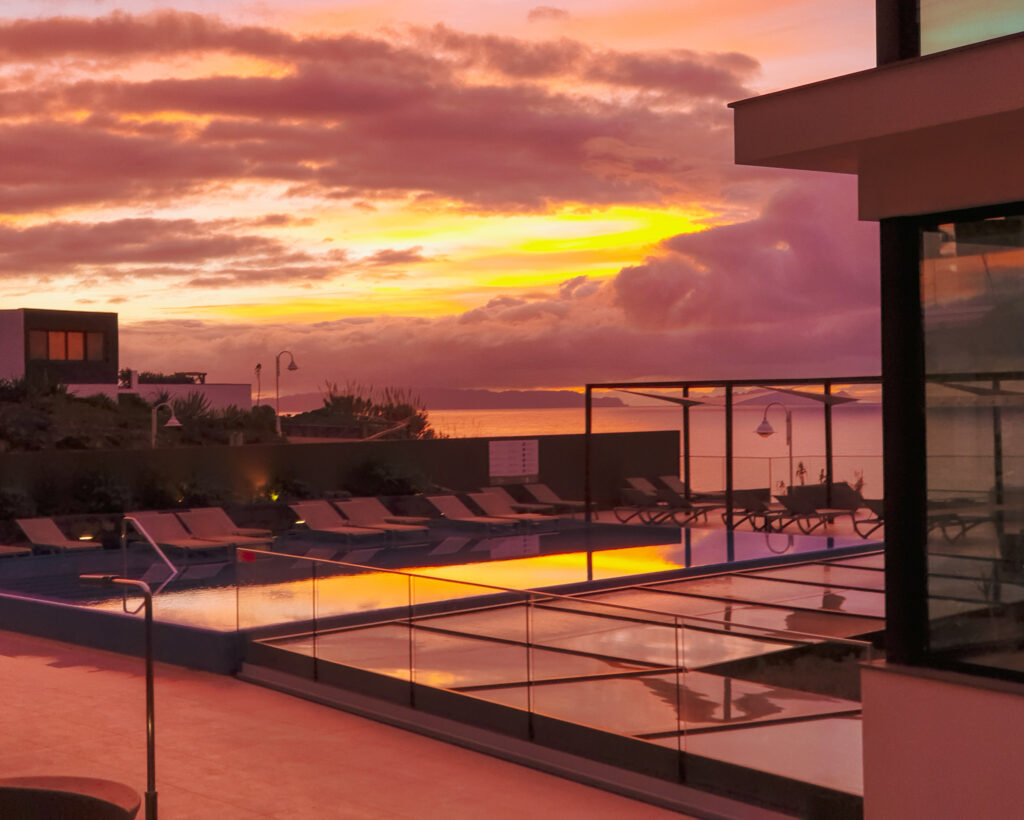 Morning view from room at Sentido Galomar