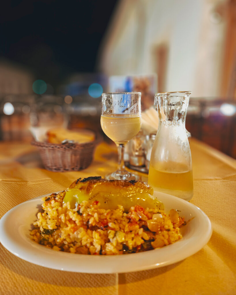 Stuffed peppers at Odaja Restaurant, Gjirokastra